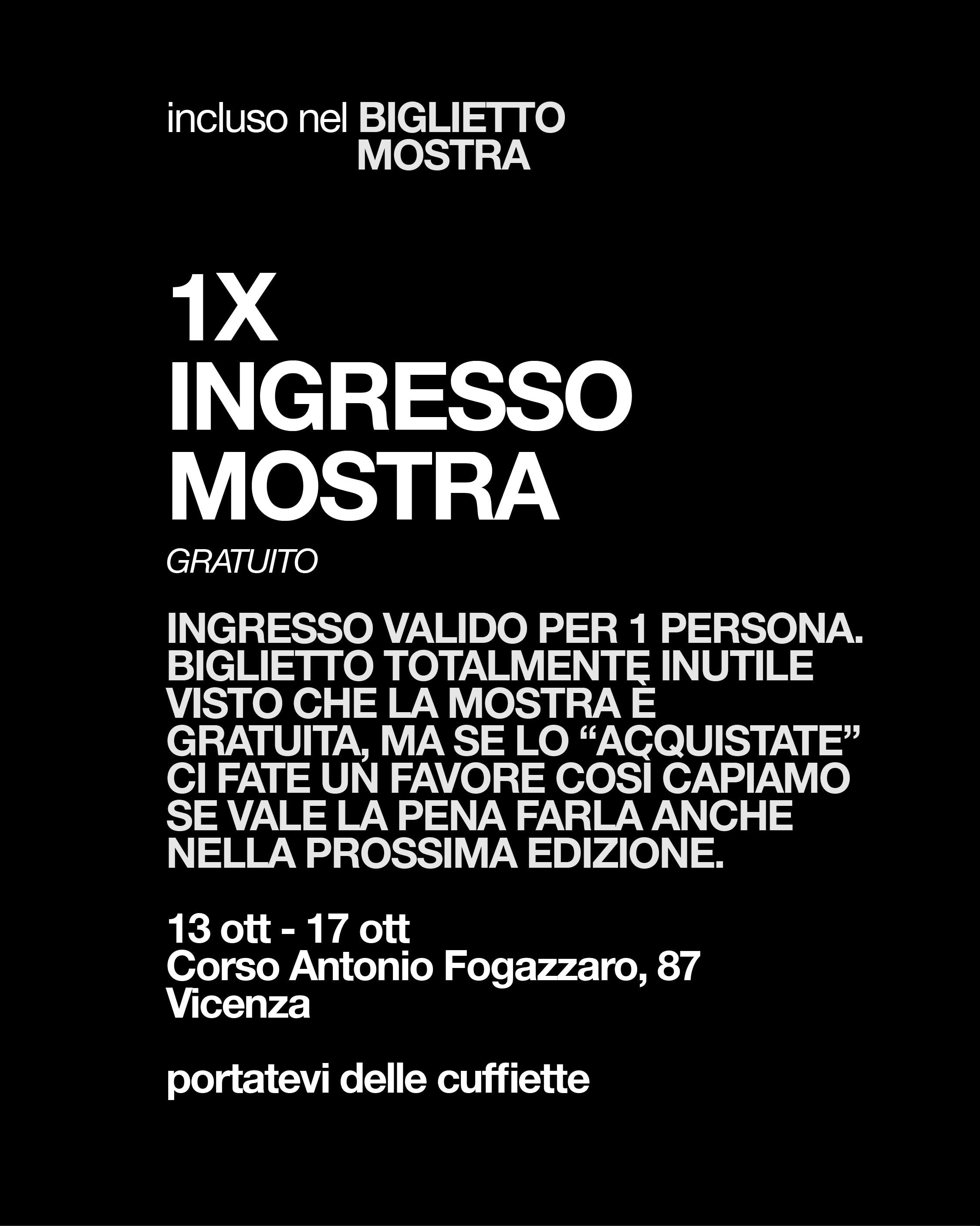 Biglietto gratuito MOSTRA