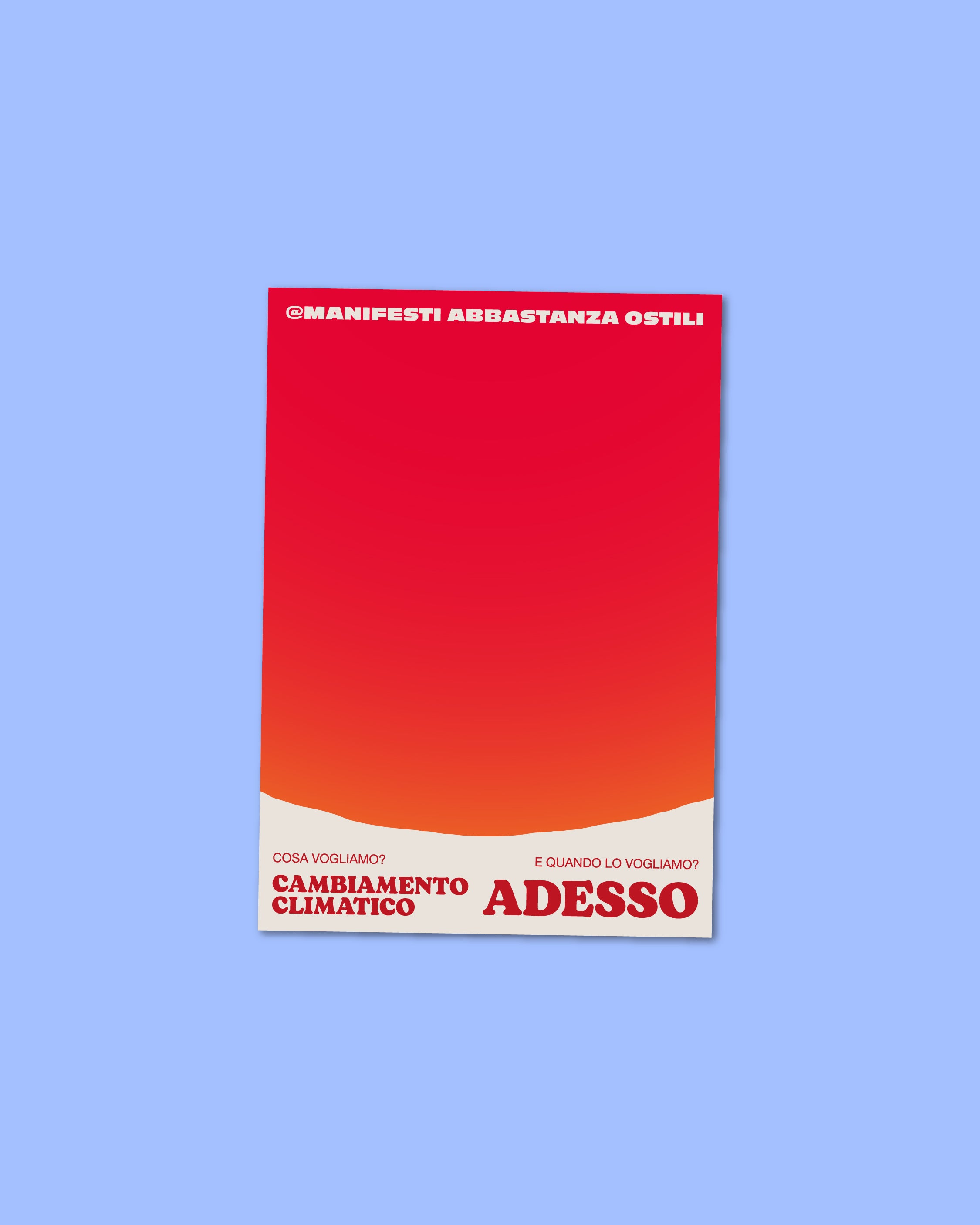 Adesivo Cambiamento climatico adesso!