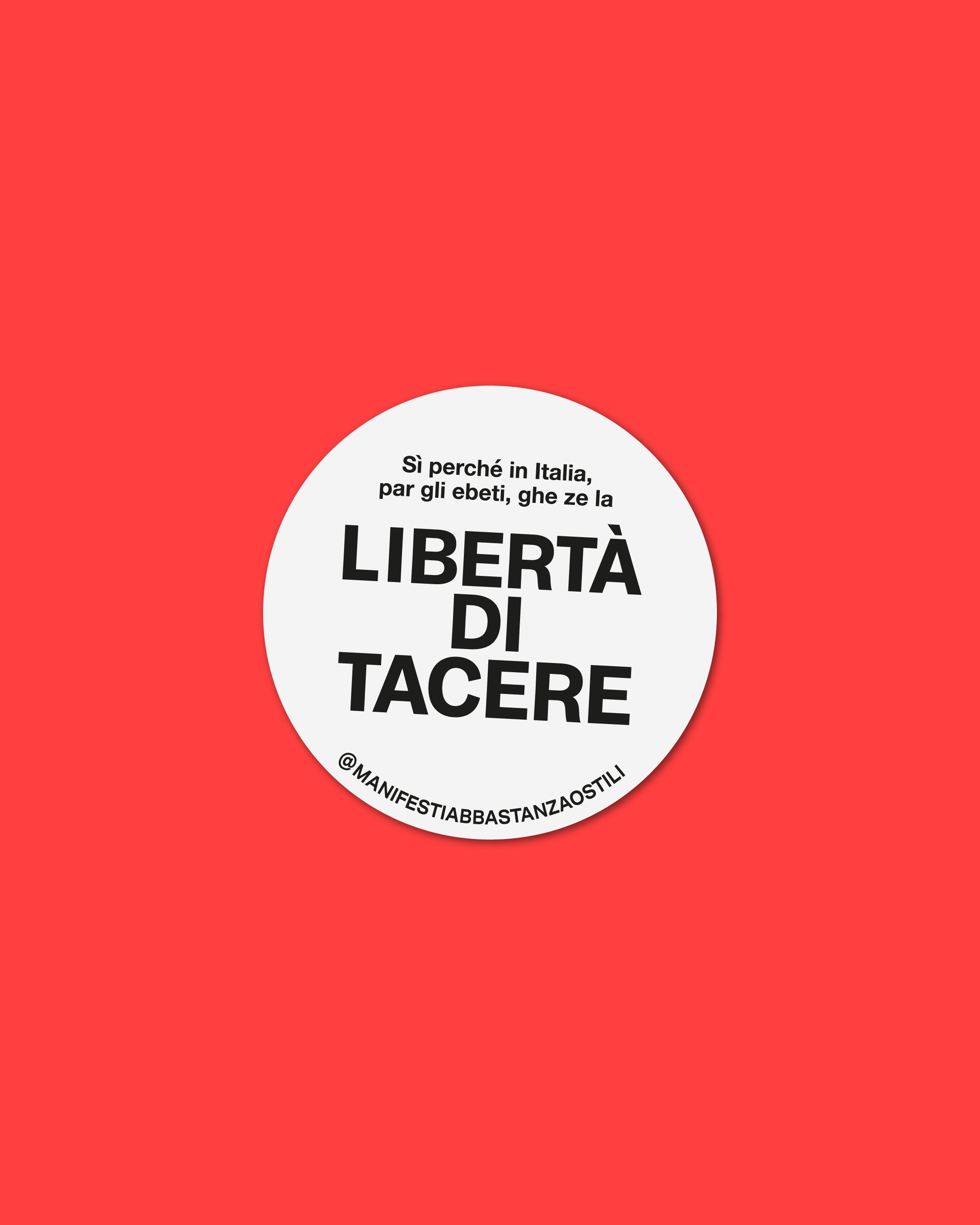 Adesivo Libertà di tacere
